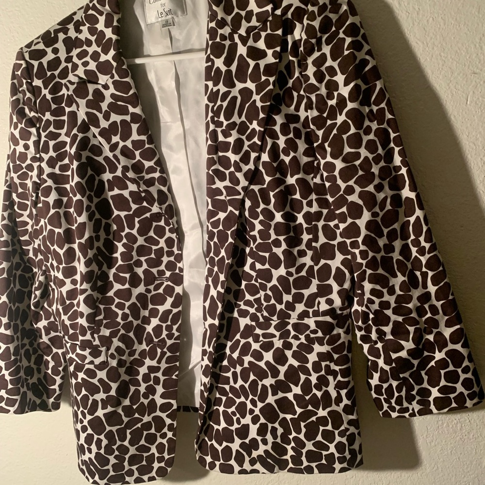 Collections for Le Suit Giraffe Print Work Blazer Jacket